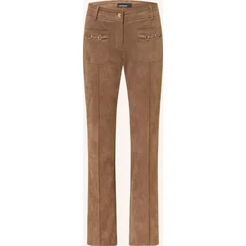 Dámské kalhoty Cambio Dámské Kalhoty Farah V Koženém Vzhledu, hnědá, 46