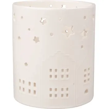 Svícen Svícen město porcelánový 10 x 11 x 10 cm