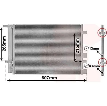 Výparník klimatizace Kondenzátor, klimatizace VAN WEZEL 82005244