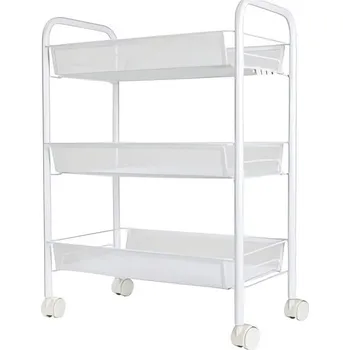 regál Verk 27239 Regál na kolečkách, 3 police bílá