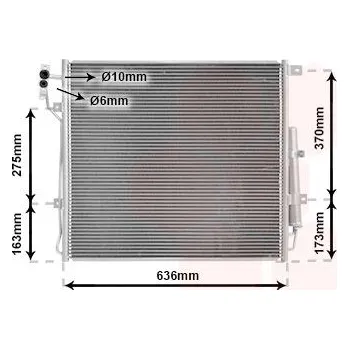 Výparník klimatizace Kondenzátor, klimatizace VAN WEZEL 02015702