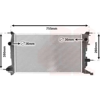 Chladič motoru Chladič, chlazení motoru VAN WEZEL 43002410