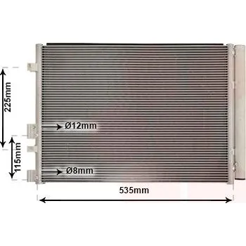 Výparník klimatizace Kondenzátor, klimatizace VAN WEZEL 82015711