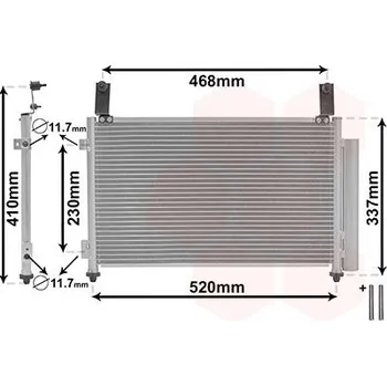 Výparník klimatizace Kondenzátor, klimatizace VAN WEZEL 81005081
