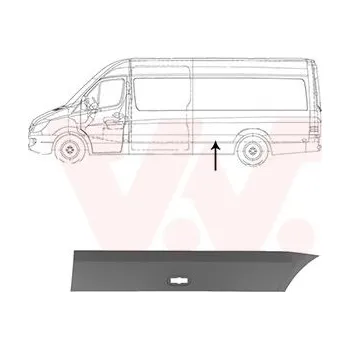 Lišta karosérie Ozdobná / ochranná lišta, boční stěna VAN WEZEL 5862427