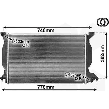 Chladič motoru Chladič, chlazení motoru VAN WEZEL 03002206