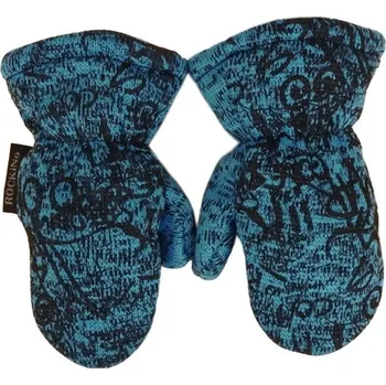 Rukavice ROCKINO Dětské zateplené rukavičky s palečkem ze svetroviny, tyrkysové Velikost: vel.1