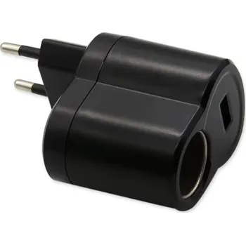Nabíječka baterií Nabíječka s autozásuvkou 12V, měnič z 230V na 12V (0,5A), USB nabíječka 5V 1A