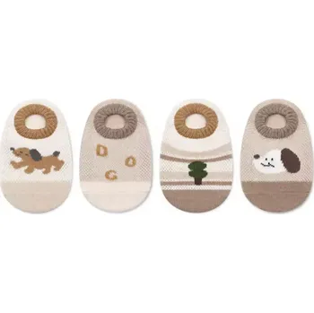 Dámské ponožky Protiskluzové síťované ponožky - HNĚDÉ - PEJSEK - (3-5 let) L (Značka: ROYGCBP)