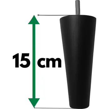 Křeslo Vyšší nohy černé pro zeleného a červeného ušáka VISBY s výškou 15 cm
