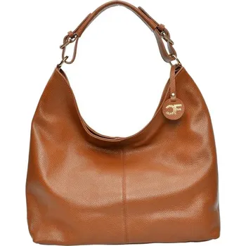 Kabelka Carla Ferreri Dámská kožená kabelka CF1881T Cognac + 2 měsíce na vrácení zboží