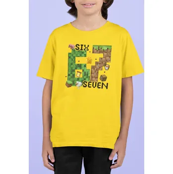 Dětské tričko Minecraft Six seven Barva: Žlutá, Velikost: 134