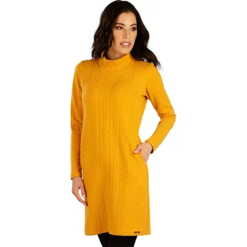 Dámské šaty Dámské šaty LITEX s dlouhým rukávem žluté Barva: 189, Velikost: L