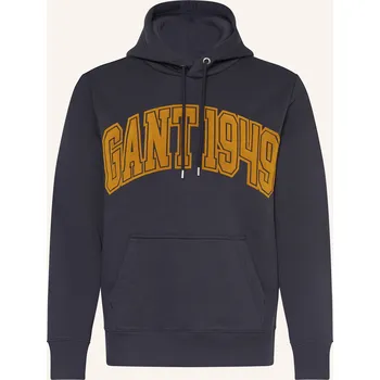 Pánské oblečení Gant Pánská Mikina S Kapucí, tmavě modrá, XXL