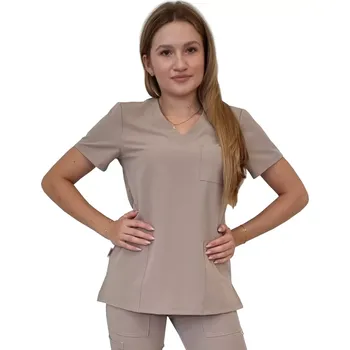 Zdravotnický oděv Dámská lékařská blůza barva béžová Casual Premium (XS)