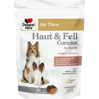 60ks-2×90g Doppelherz komplex kůže a srst doplňkové krmivo pro psy