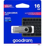 Goodram USB flash disk, USB 3.0, 16GB, UTS3, černý, s otočnou krytkou