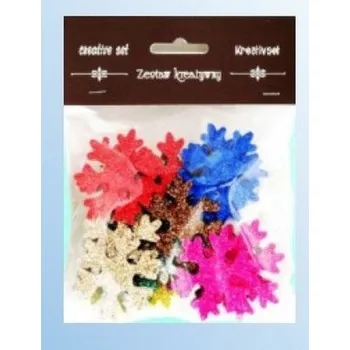 Set školních potřeb Śnieżynki z pianki brokatowej kolorowe ok 30szt