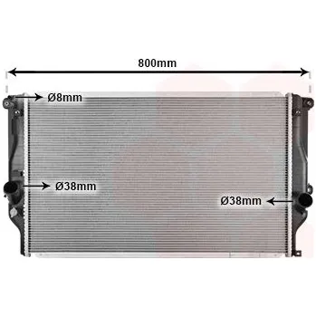 Chladič motoru Chladič, chlazení motoru VAN WEZEL 53002401