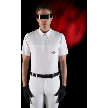 Pánské tričko EQUESTRO Triko závodní Ridertech Equestro, s krátkým rukávem, pánské, bílé XL