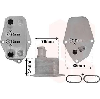 Motor automobilu Olejový chladič, motorový olej VAN WEZEL 06003557