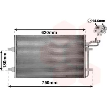 Výparník klimatizace Kondenzátor, klimatizace VAN WEZEL 59005140