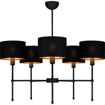 Lustr na tyči MADELA 5xE14/40W/230V černá