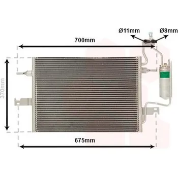 Výparník klimatizace Kondenzátor, klimatizace VAN WEZEL 37015349