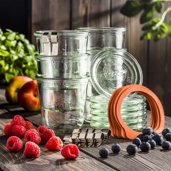 WECK Sturz 0,29 l 6 ks - zavařovací sklenice s víčkem a příslušenstvím