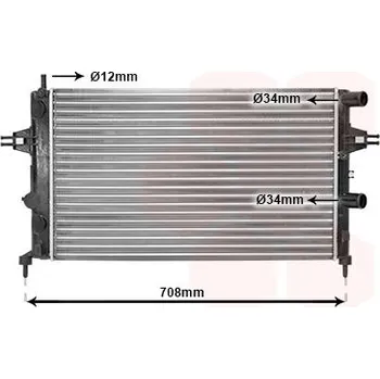 Chladič motoru Chladič, chlazení motoru VAN WEZEL 37002255