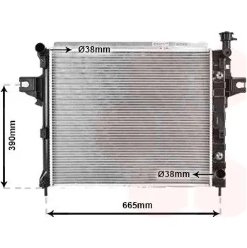 Chladič motoru Chladič, chlazení motoru VAN WEZEL 21002044