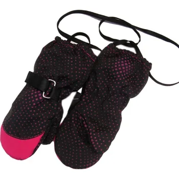 Rukavice ROCKINO Softshellové dětské rukavice s palečkem, černorůžové Velikost: vel.1