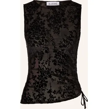 Esthé Dámský Sametový Top, černá, 40