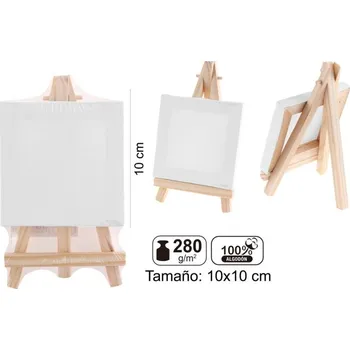 Malířské plátno Plátno šeps na rámu 15x15cm 280g s dřevěným stojánkem Artix