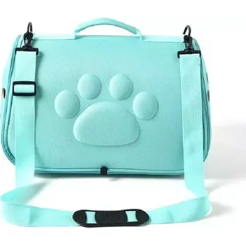 Taška pro psa a kočku TopTechnology Přenosná prodyšná skládací taška pro domácí zvířata – Kočky a psi, rozměr: 43×25×26 cm (zelená)