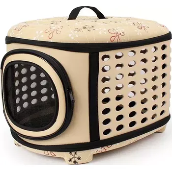 Taška pro psa a kočku TopTechnology EVA Skládací přenosná taška pro domácí zvířata (béžová)