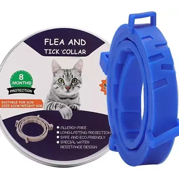 Obojek pro psa TopTechnology Obojek proti blechám a klíšťům pro psy a kočky modrý 38 cm