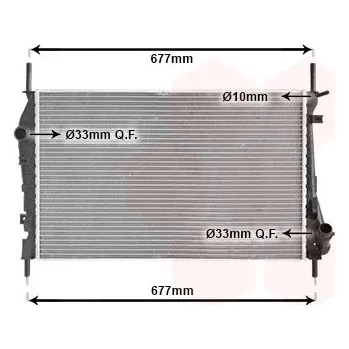 Chladič motoru Chladič, chlazení motoru VAN WEZEL 18002337