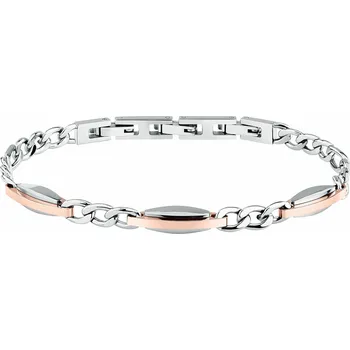 Náramek Trussardi Jemný bicolor náramek pro muže T-Steel TJAXV38 + 2 měsíce na vrácení zboží