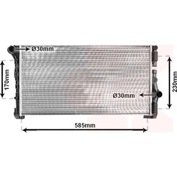 Chladič motoru Chladič, chlazení motoru VAN WEZEL 17002279