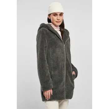 Urban Classics Dámská kožíšková zimní Sherpa parka Barva: Hnědá, Velikost: XXL