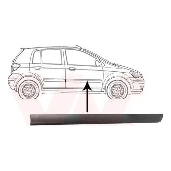 Lišta karosérie Ozdobná / ochranná lišta, dveře VAN WEZEL 8252424