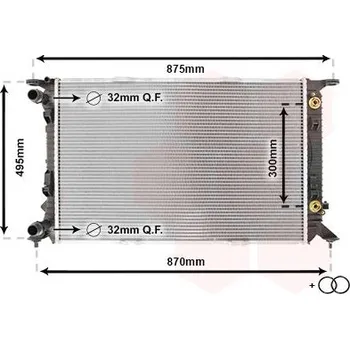 Chladič motoru Chladič, chlazení motoru VAN WEZEL 03002293