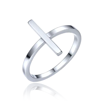 Módní doplněk MINET Elegantní stříbrný prsten s tyčkou Velikost a váha prstenu: 57