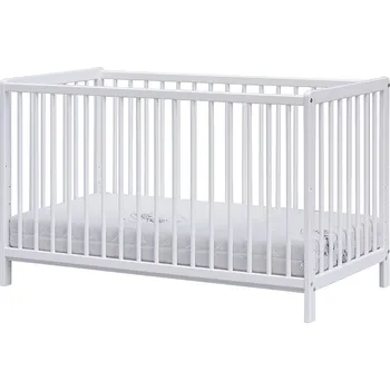 Dětská postýlka Dětská postýlka Scarlett K/B - bílá (borovice) - vyndavací příčky - 120 x 60 cm