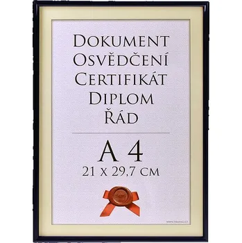 Rám na obraz TRADAG Fotorámeček 21 × 29,7 cm, černý