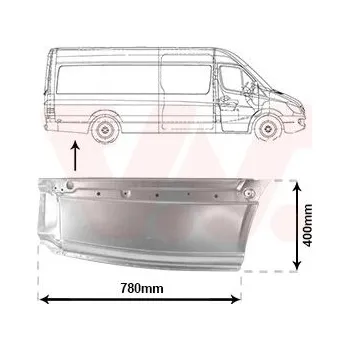 Příslušenství karosérie Boční stěna VAN WEZEL 5876144