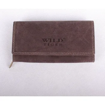 Peněženka Hnědá dámská kožená peněženka Wild Tiger XL
