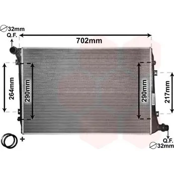 Chladič motoru Chladič, chlazení motoru VAN WEZEL 58002224