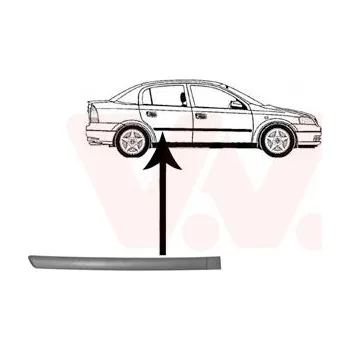 Lišta karosérie Ozdobná / ochranná lišta, dveře VAN WEZEL 3742426